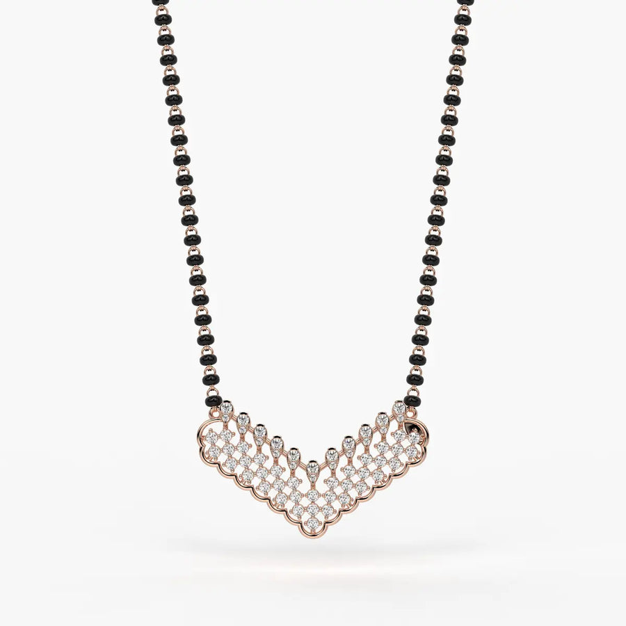 Chevron Cluster Mangalsutra Necklace