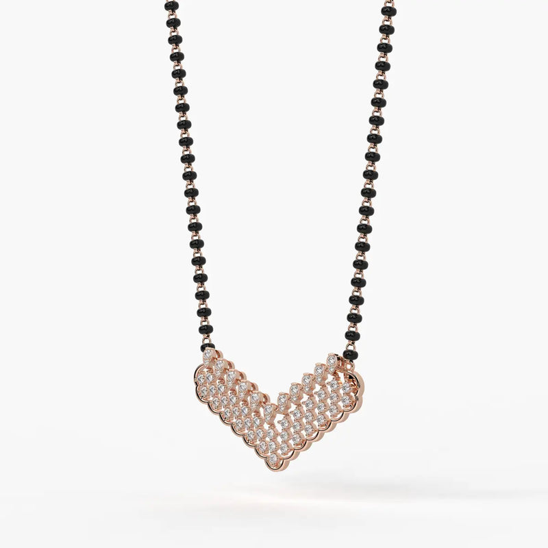 Chevron Cluster Mangalsutra Necklace