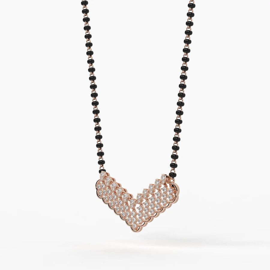 Chevron Cluster Mangalsutra Necklace