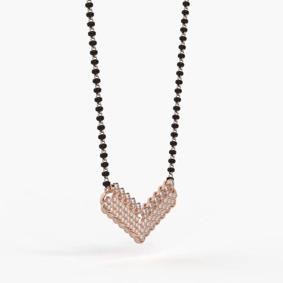 Chevron Cluster Mangalsutra Necklace
