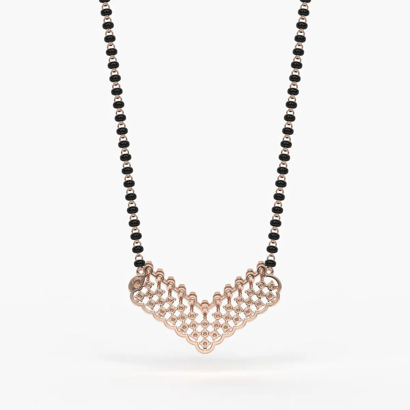 Chevron Cluster Mangalsutra Necklace