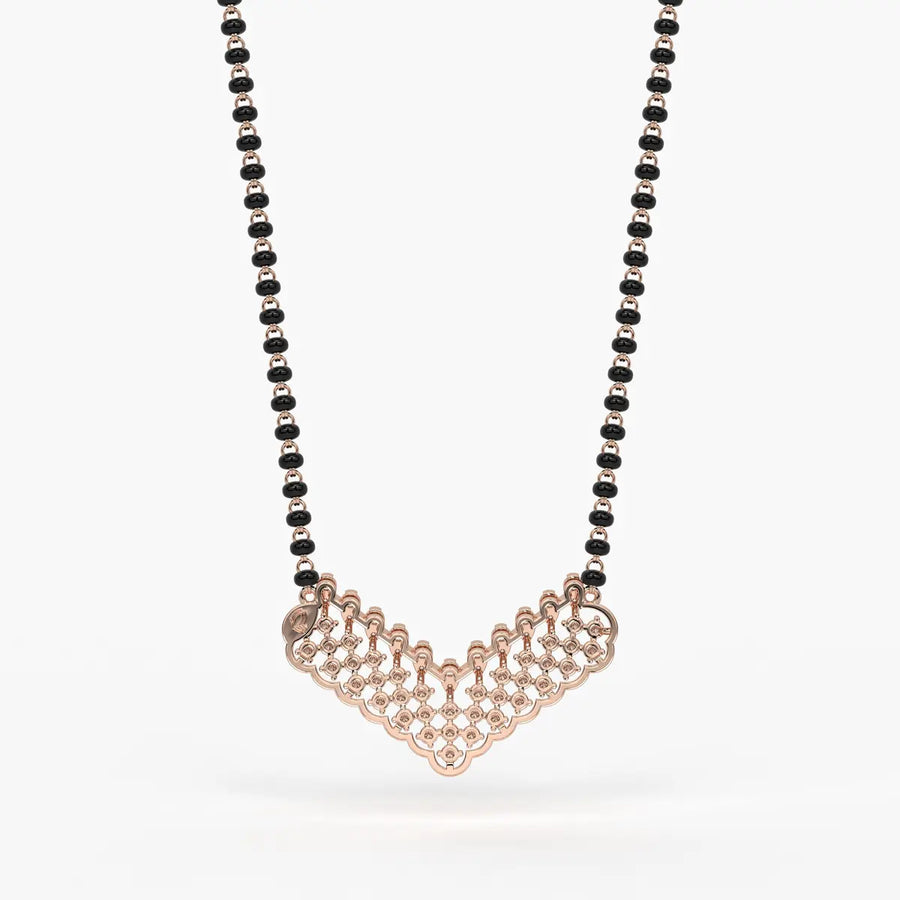 Chevron Cluster Mangalsutra Necklace