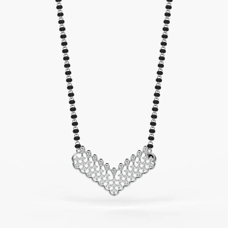 Chevron Cluster Mangalsutra Necklace