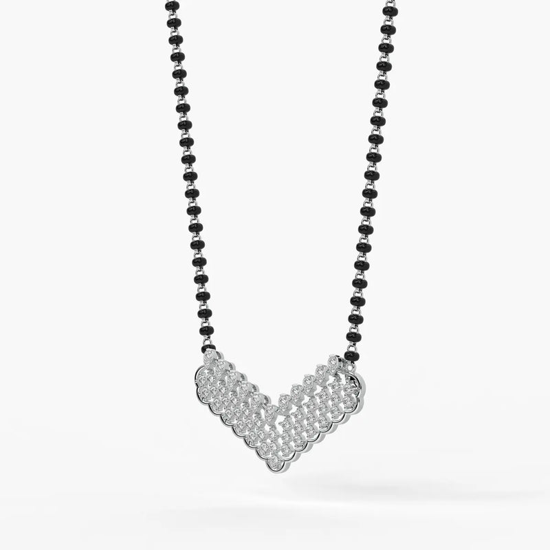 Chevron Cluster Mangalsutra Necklace