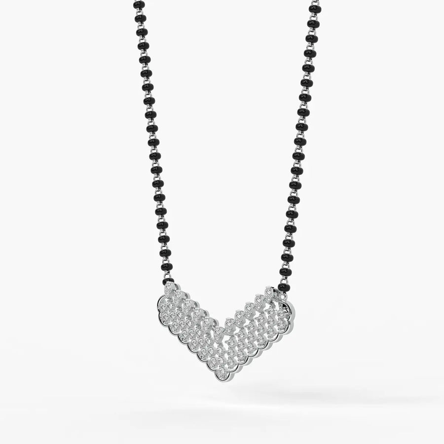 Chevron Cluster Mangalsutra Necklace