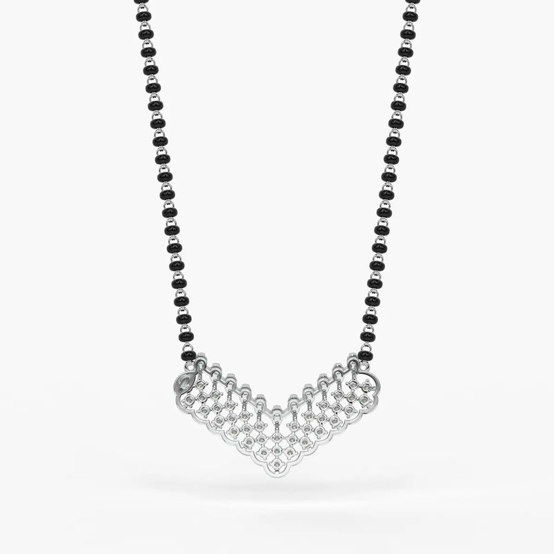 Chevron Cluster Mangalsutra Necklace