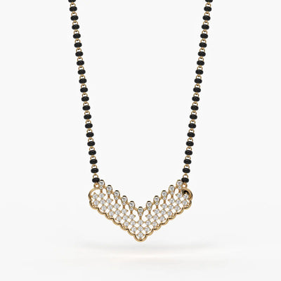 Chevron Cluster Mangalsutra Necklace