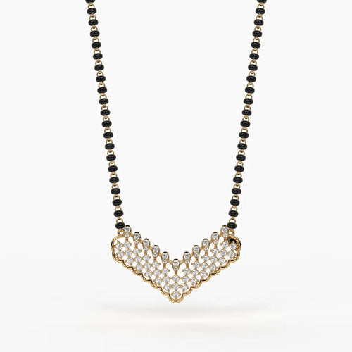 Chevron Cluster Mangalsutra Necklace