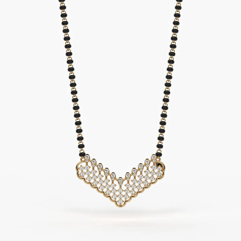 Chevron Cluster Mangalsutra Necklace