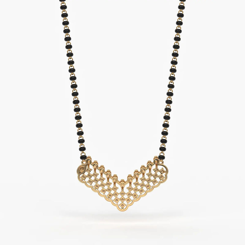 Chevron Cluster Mangalsutra Necklace