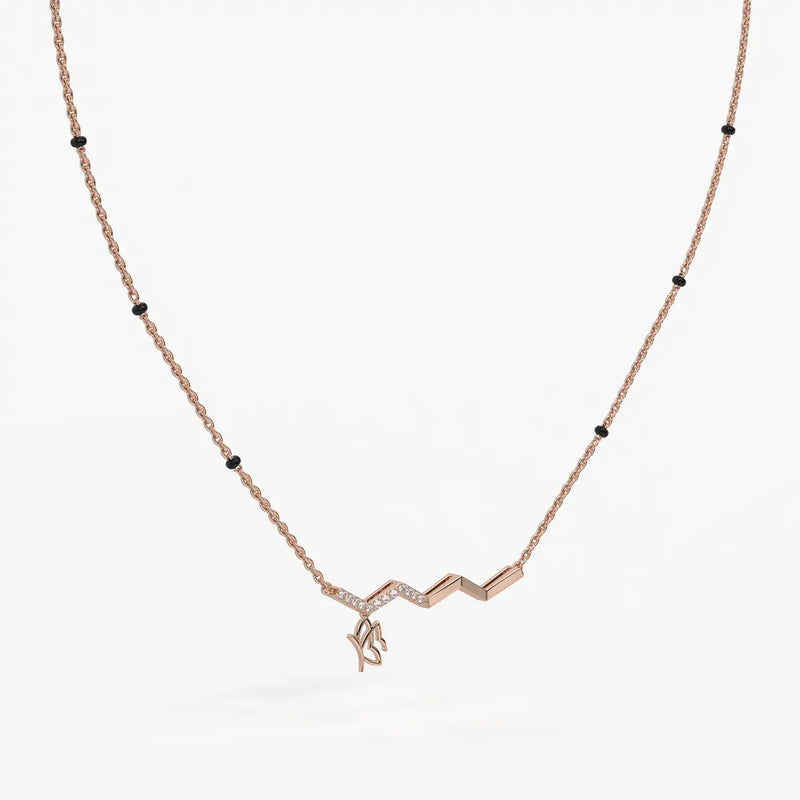 Averra Zigline Charm Mangalsutra Necklace