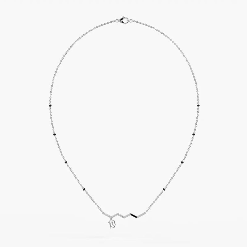 Averra Zigline Charm Mangalsutra Necklace