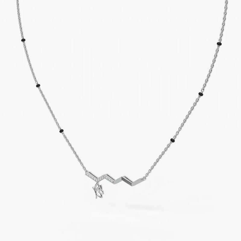 Averra Zigline Charm Mangalsutra Necklace