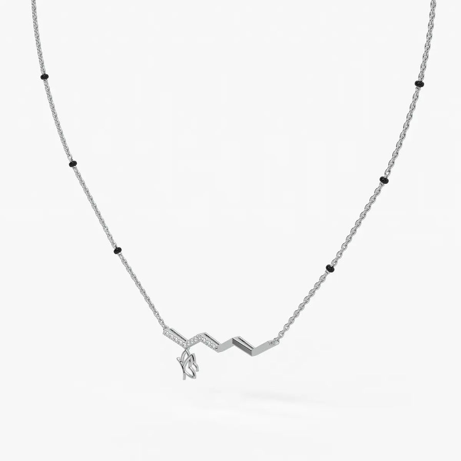 Averra Zigline Charm Mangalsutra Necklace