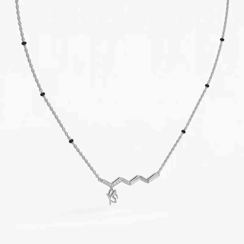 Averra Zigline Charm Mangalsutra Necklace