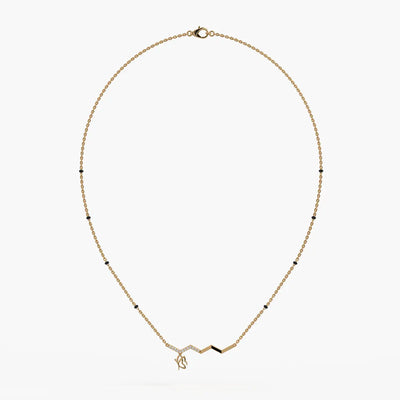 Averra Zigline Charm Mangalsutra Necklace