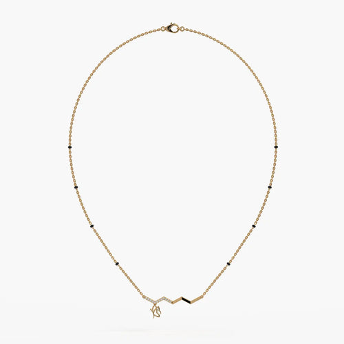Averra Zigline Charm Mangalsutra Necklace