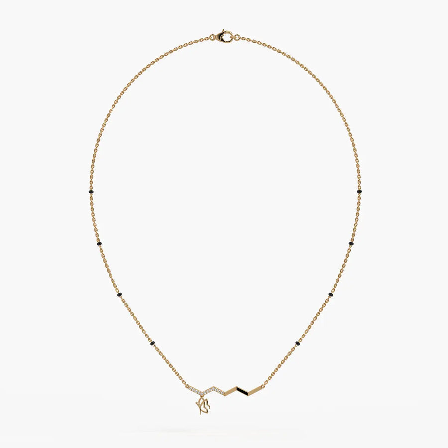 Averra Zigline Charm Mangalsutra Necklace