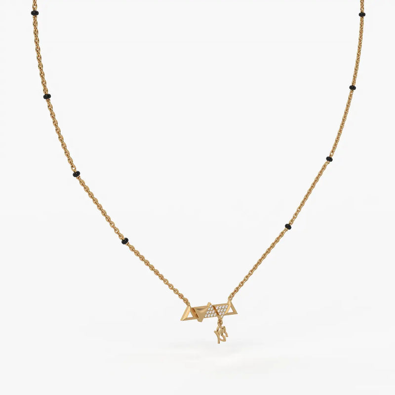 Triovelle Diamond Glyph Mangalsutra
