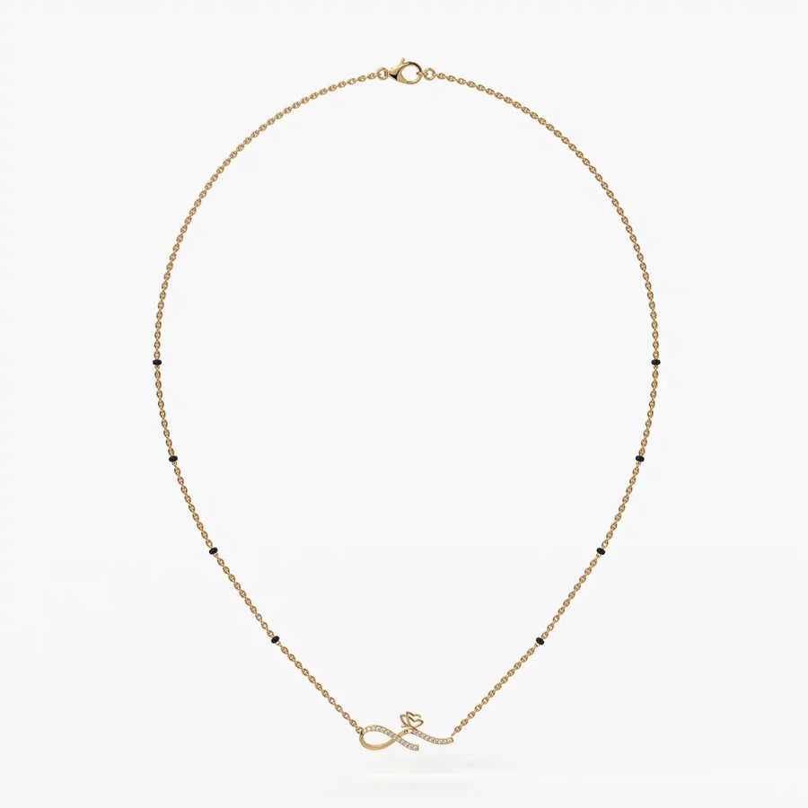 Inflore Diamond Infinity Mangalsutra