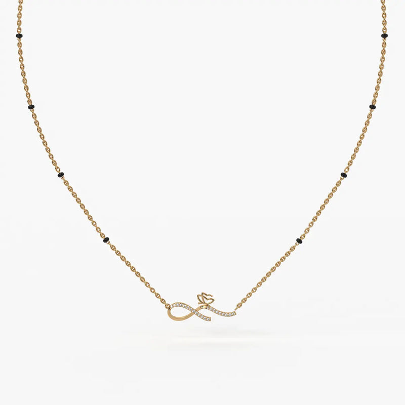 Inflore Diamond Infinity Mangalsutra