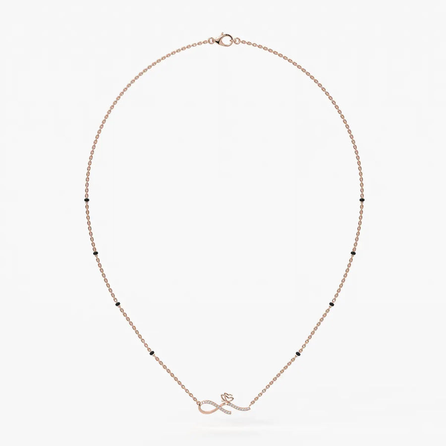 Inflore Diamond Infinity Mangalsutra