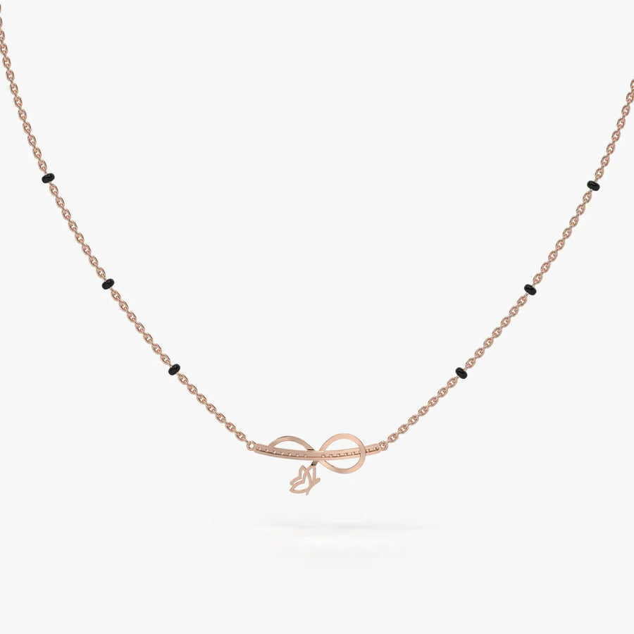 Luvirelle Diamond Bowdrop Mangalsutra Necklace