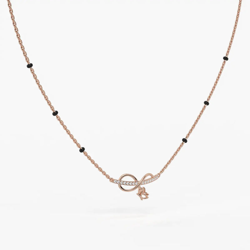 Luvirelle Diamond Bowdrop Mangalsutra Necklace