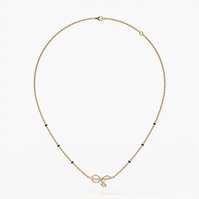 Luvirelle Diamond Bowdrop Mangalsutra Necklace