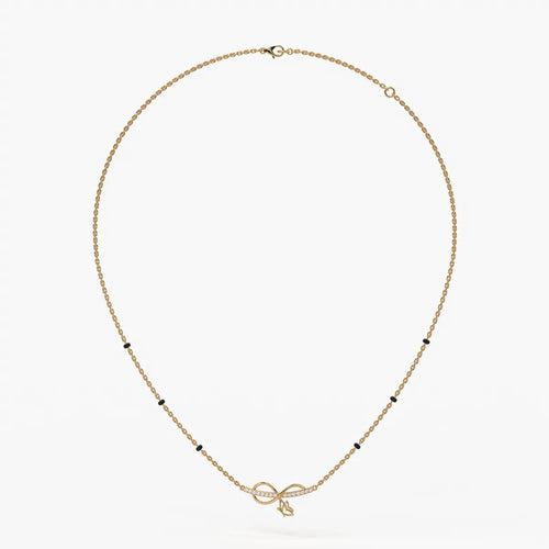Luvirelle Diamond Bowdrop Mangalsutra Necklace