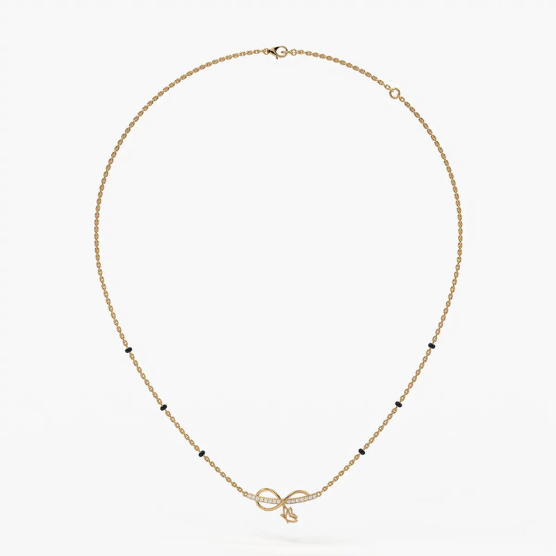 Luvirelle Diamond Bowdrop Mangalsutra Necklace