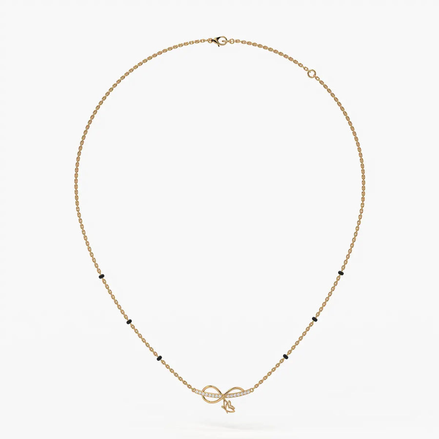 Luvirelle Diamond Bowdrop Mangalsutra Necklace