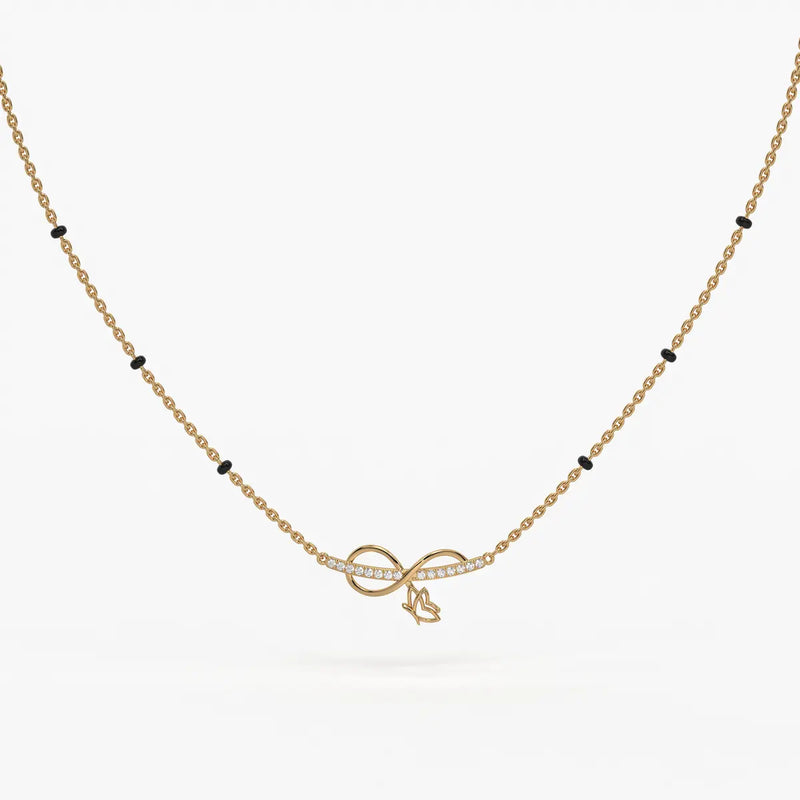 Luvirelle Diamond Bowdrop Mangalsutra Necklace