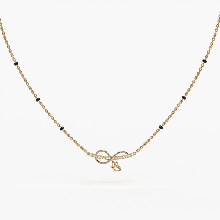 Luvirelle Diamond Bowdrop Mangalsutra Necklace