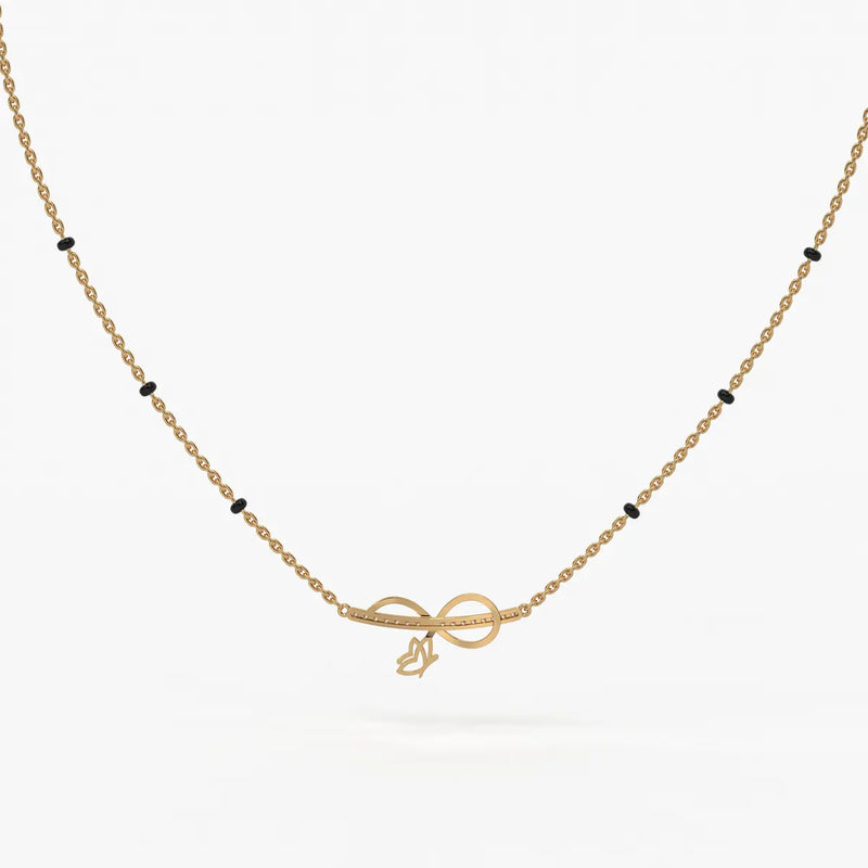 Luvirelle Diamond Bowdrop Mangalsutra Necklace