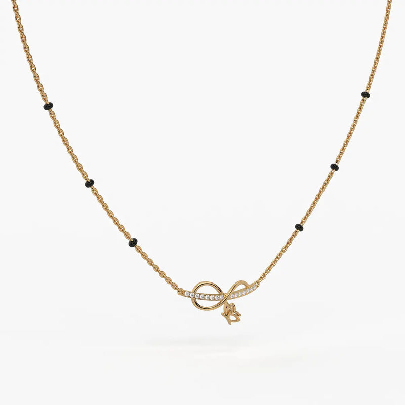 Luvirelle Diamond Bowdrop Mangalsutra Necklace