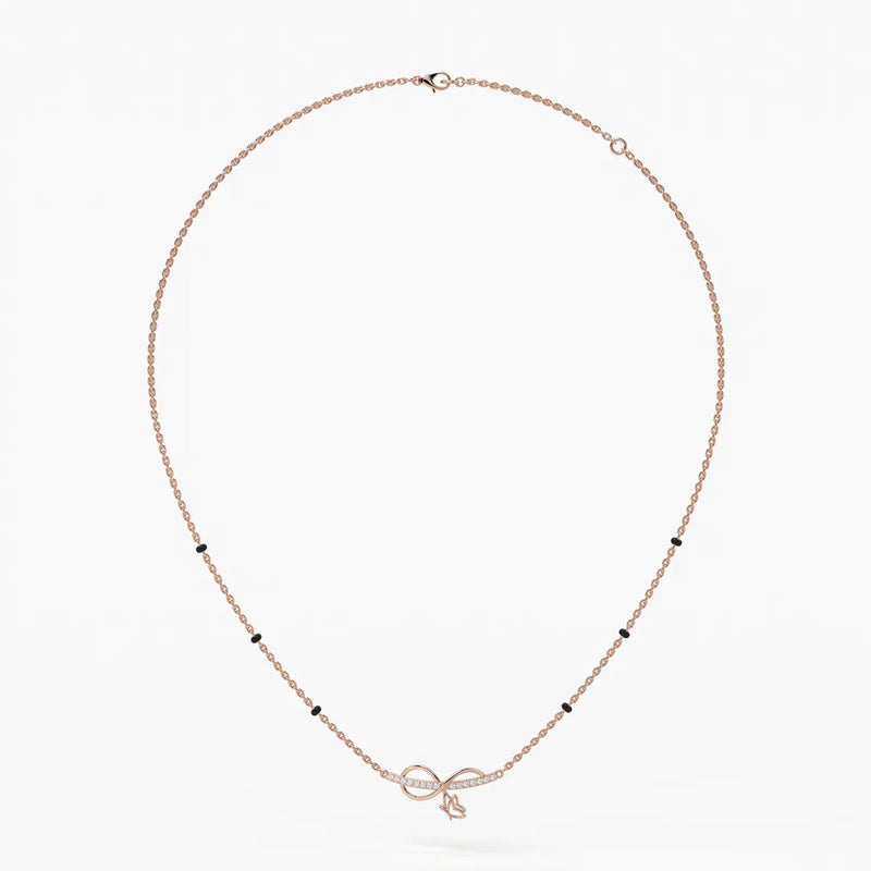 Luvirelle Diamond Bowdrop Mangalsutra Necklace