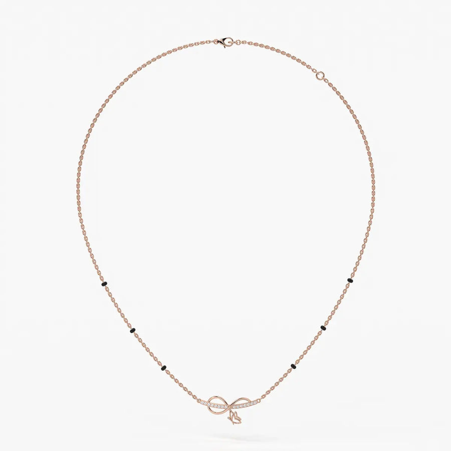 Luvirelle Diamond Bowdrop Mangalsutra Necklace