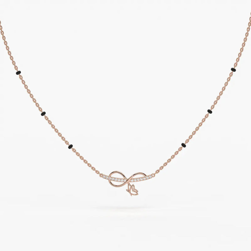 Luvirelle Diamond Bowdrop Mangalsutra Necklace