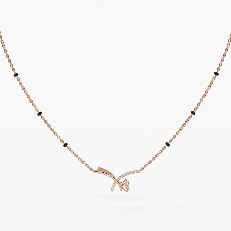 Vyelora Floral Arc Mangalsutra
