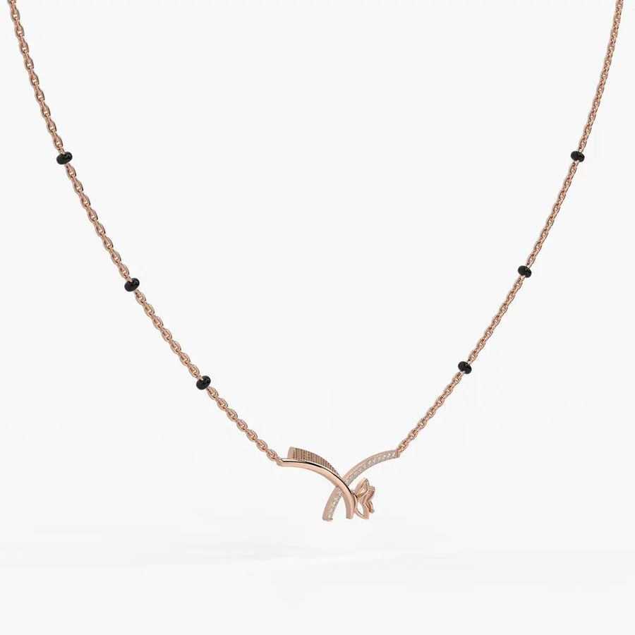 Vyelora Floral Arc Mangalsutra
