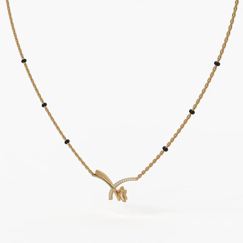 Vyelora Floral Arc Mangalsutra