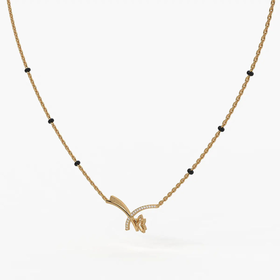 Vyelora Floral Arc Mangalsutra