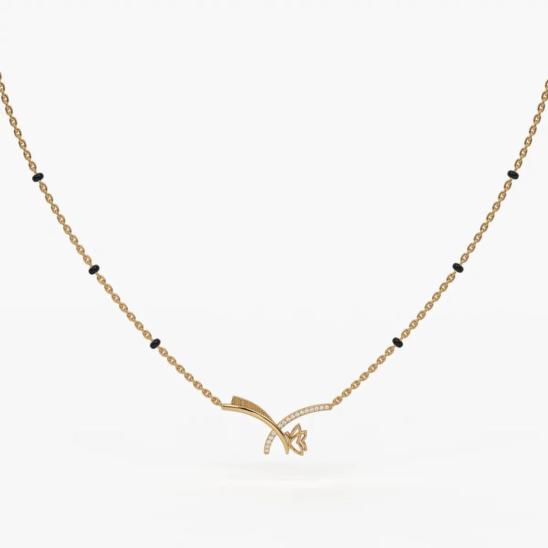 Vyelora Floral Arc Mangalsutra