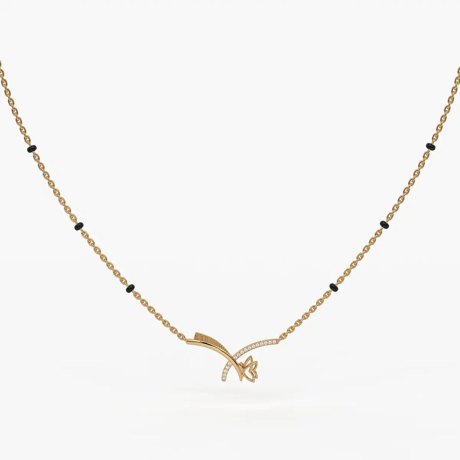Vyelora Floral Arc Mangalsutra