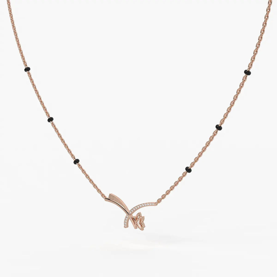 Vyelora Floral Arc Mangalsutra