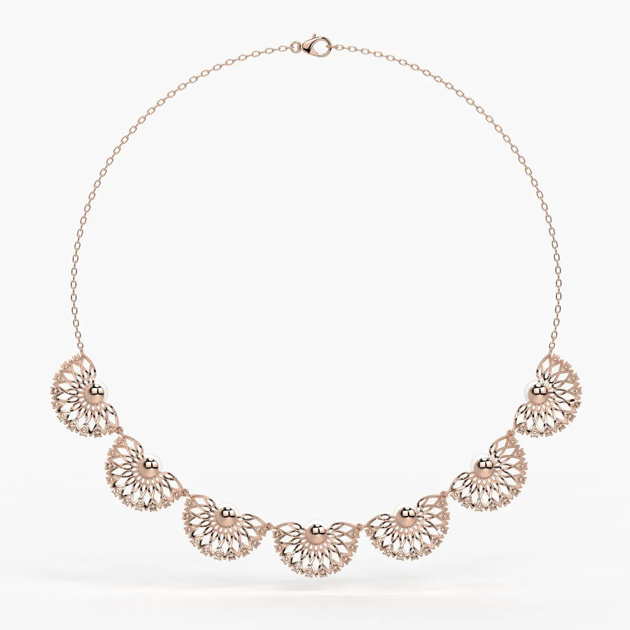 Pearl Fan Designer Necklace