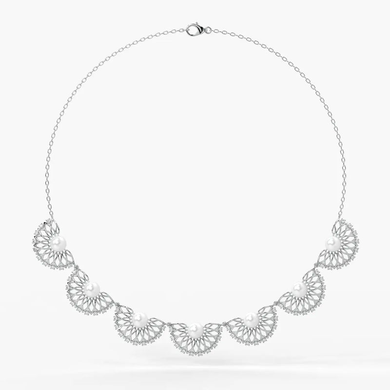 Pearl Fan Designer Necklace