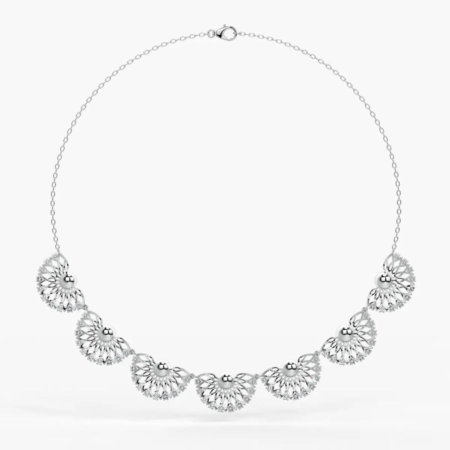 Pearl Fan Designer Necklace