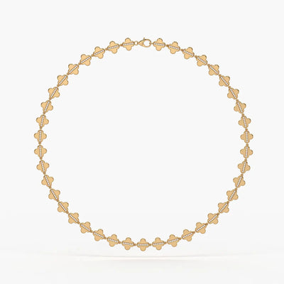Elmira Spark Petal Weave Necklace